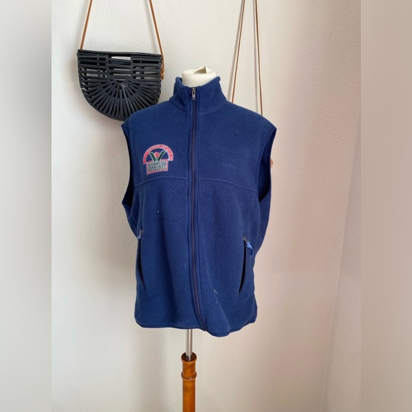Patagonia Synchilla "Wyoming" Sleeveless Zip Fleece, Size Large - Picture 1 of 4